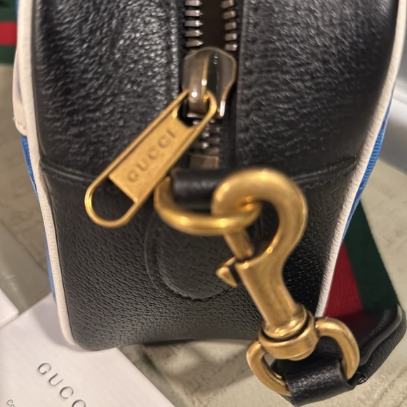 Gucci Bag GG Canvas Shoulder Crystal Blue Small Collaboration Adidas - Picture 6 of 8